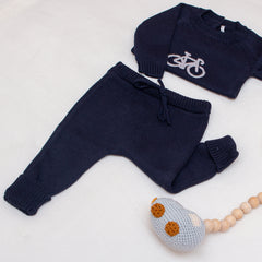 Calça Tricot Azul Marinho ( M )