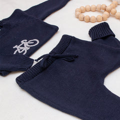 Calça Tricot Azul Marinho ( M )