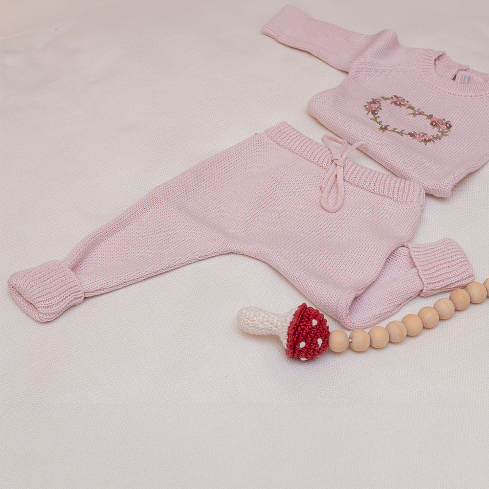 Calça Tricot Rosa ( P )