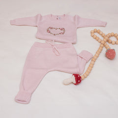 Calça Tricot Rosa ( M )