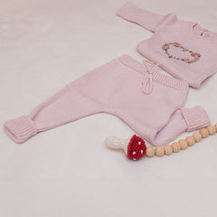 Calça Tricot Rosa ( G )