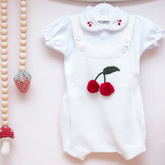 Romper Cereja Bordada Off White (P)