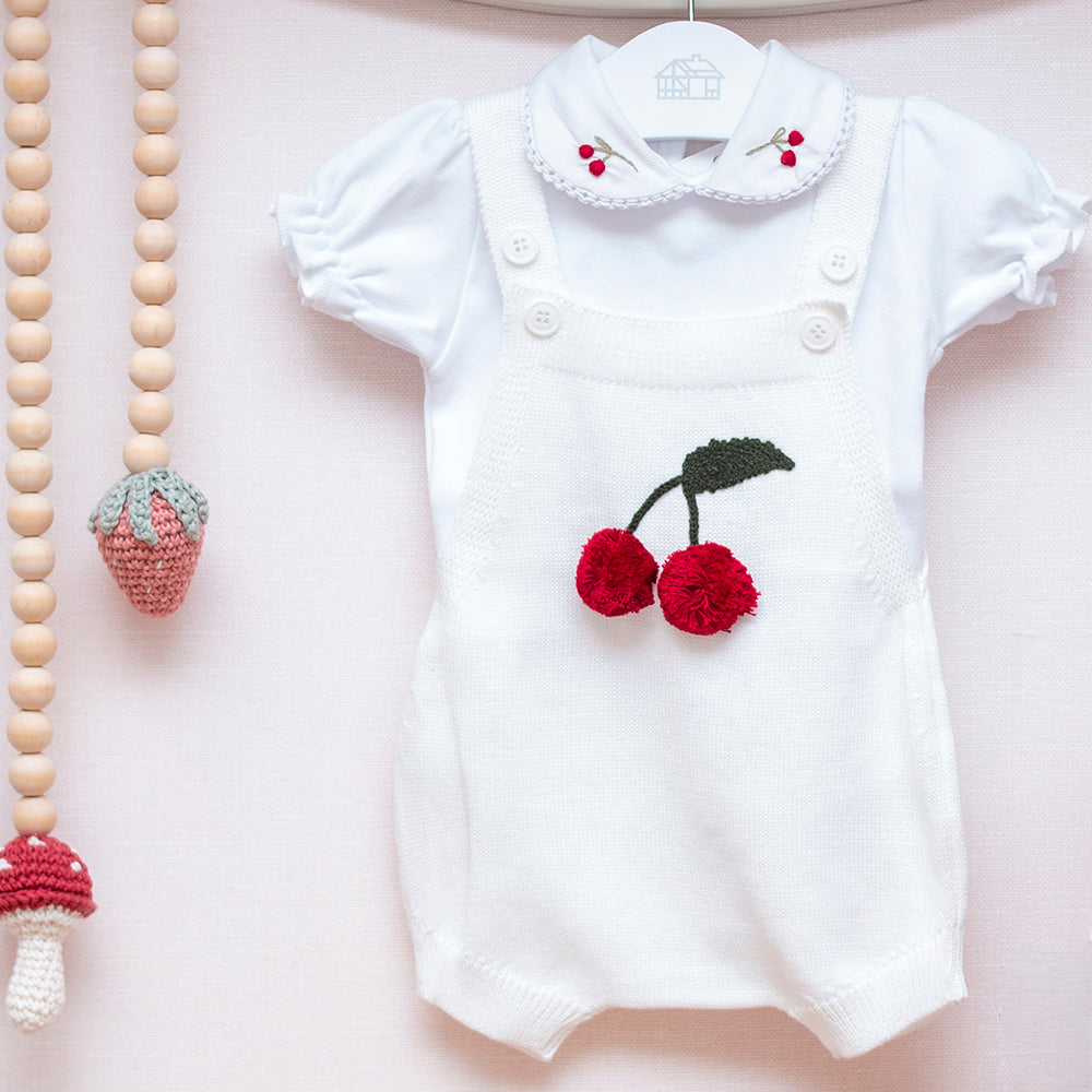 Romper Cereja Bordada Off White (G)