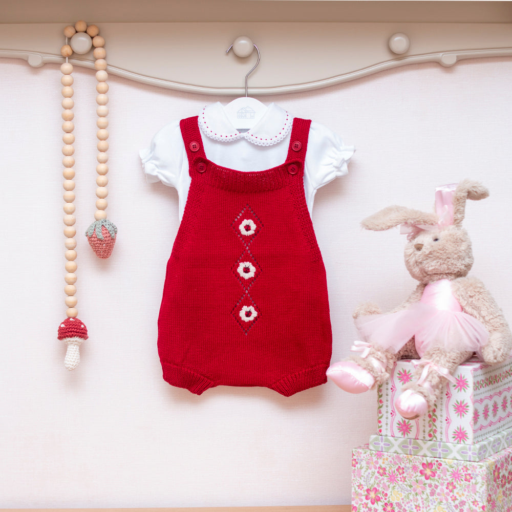 Romper Flor De Joaninha Vermelho (G)