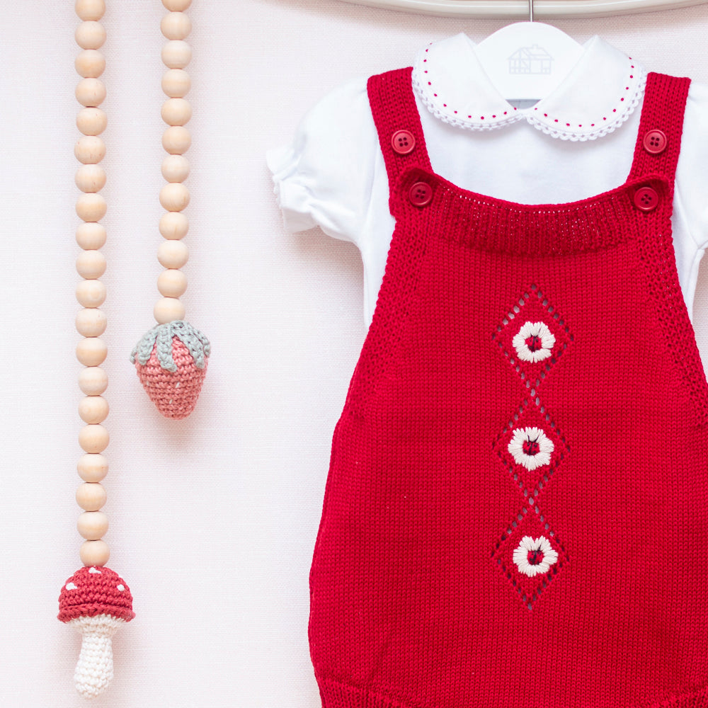 Romper Flor De Joaninha Vermelho (G)