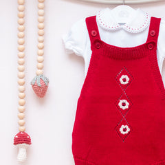 Romper Flor De Joaninha Vermelho (G)