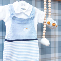 Romper Bordado Raquete Tenis Azul (G)