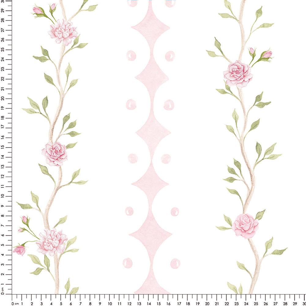 Papel Rose Garden Listras Rosa ( Faixa 1.70 H )
