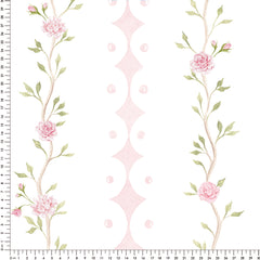 Papel Rose Garden Listras Rosa ( Faixa 2.80 H )
