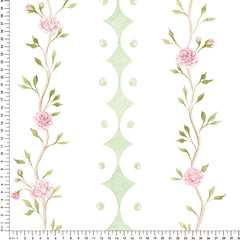 Papel Rose Garden Listras Verde ( Faixa 1.70 H )