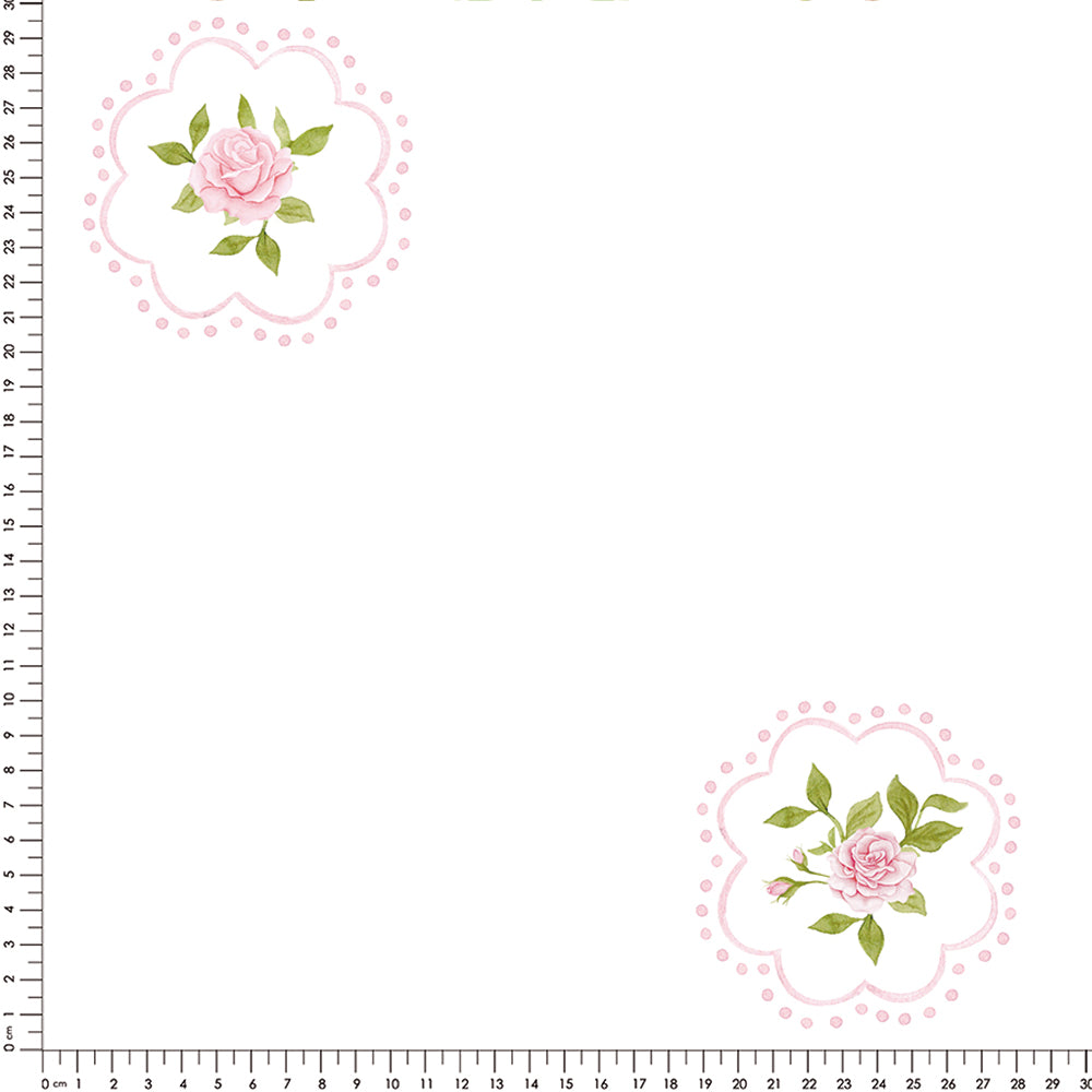 Papel Rose Garden Moldura Poá ( Faixa 1.70 H )
