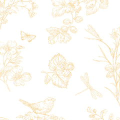 Papel Toile Borboletas Amarelo  ( Faixa 3.40 H )