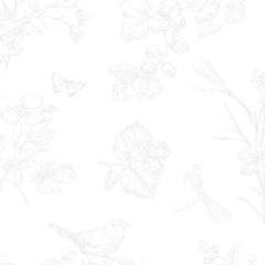 Papel Toile Borboleta Cinza ( Faixa 1.70 h )