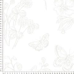 Papel Toile Borboleta Cinza ( Faixa 1.70 h )