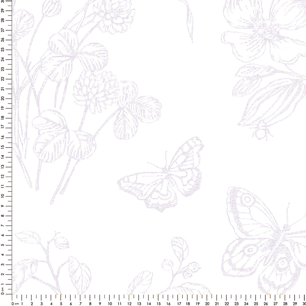Papel Toile Borboleta Lilás ( Faixa 3.40 H )