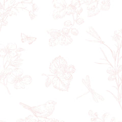 Papel Toile Borboletas Rosa  ( Faixa 1.70 H )