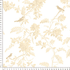 Papel Toile Pássaros Amarelo  ( Faixa 2.80 H )