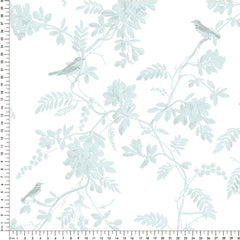 Papel Toile Pássaros Azul Náutico  ( Faixa 1.70 H )