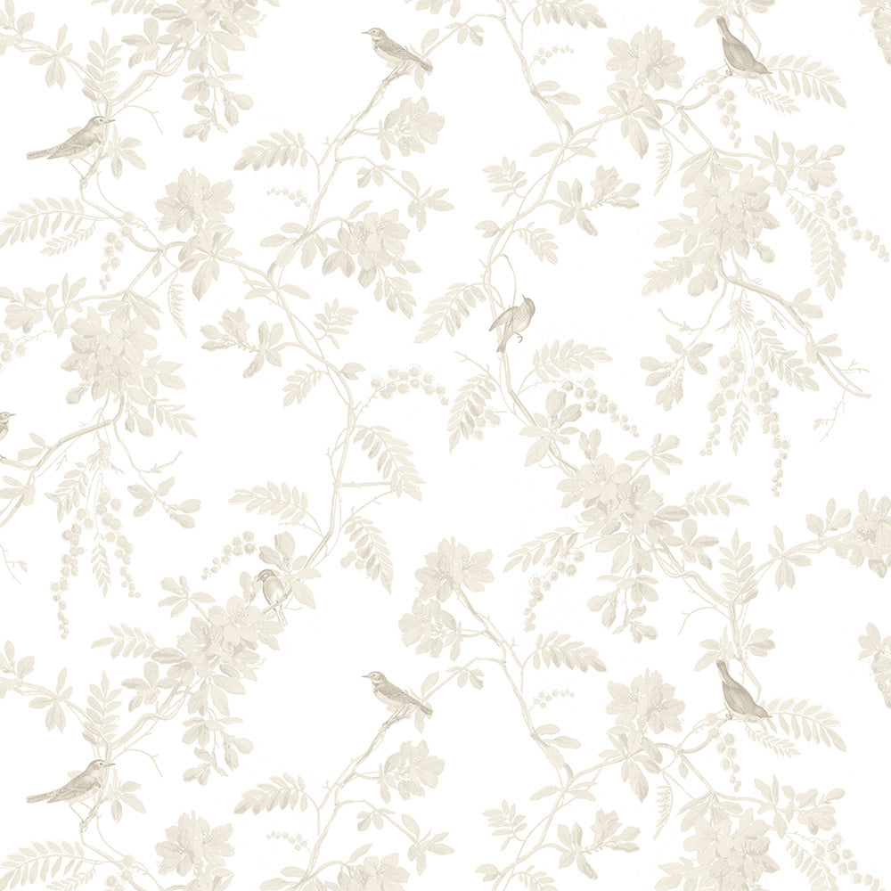 Papel Toile Pássaros Bege  ( Faixa 1.70 H )