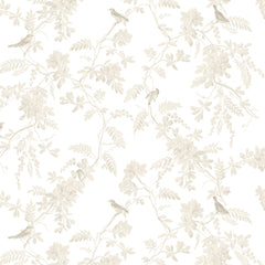 Papel Toile Pássaros Bege  ( Faixa 1.70 H )