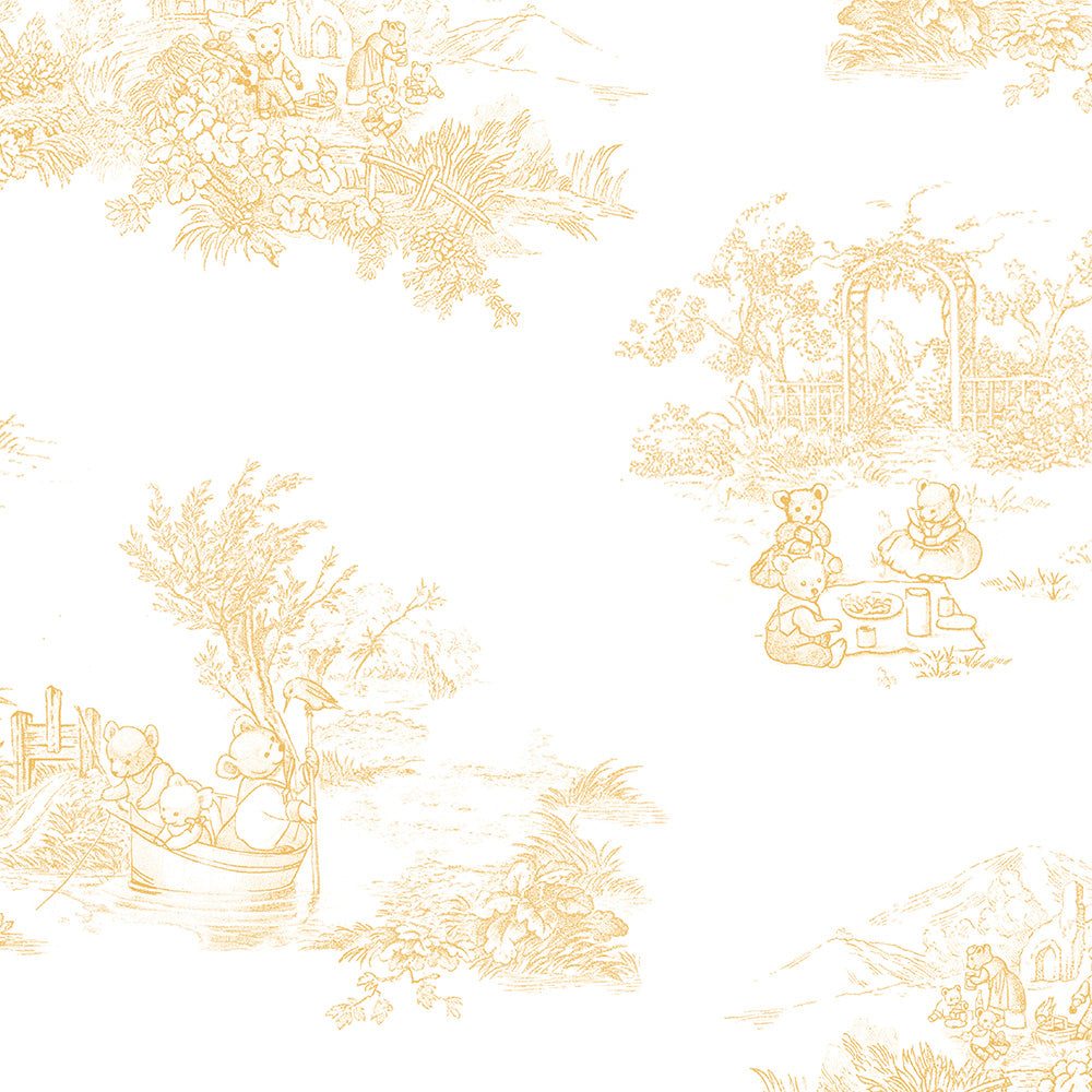 Papel Toile De Urso Amarelo  ( Faixa 3.40 H )