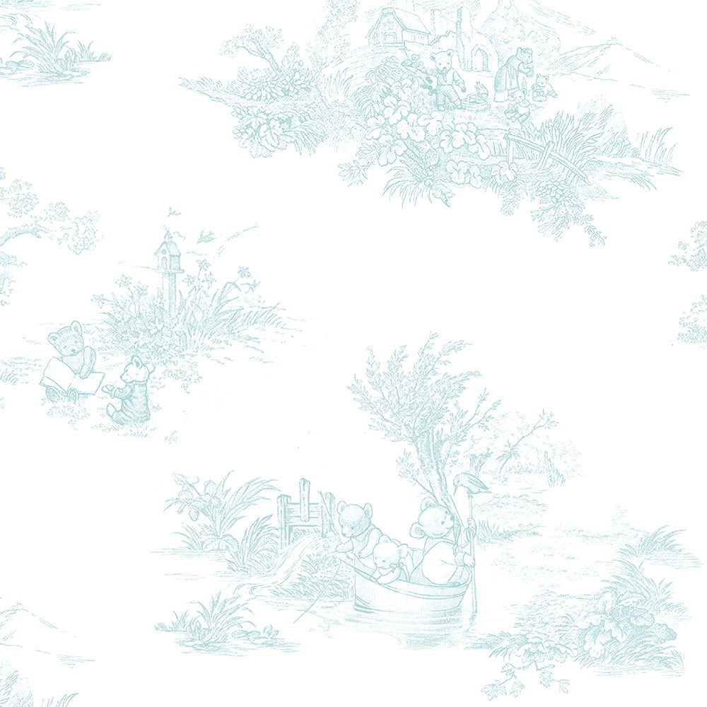 Papel Toile De Urso Azul Náutico  ( Faixa 2.80 H )