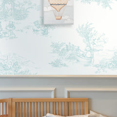 Papel Toile De Urso Azul Náutico  ( Faixa 2.80 H )