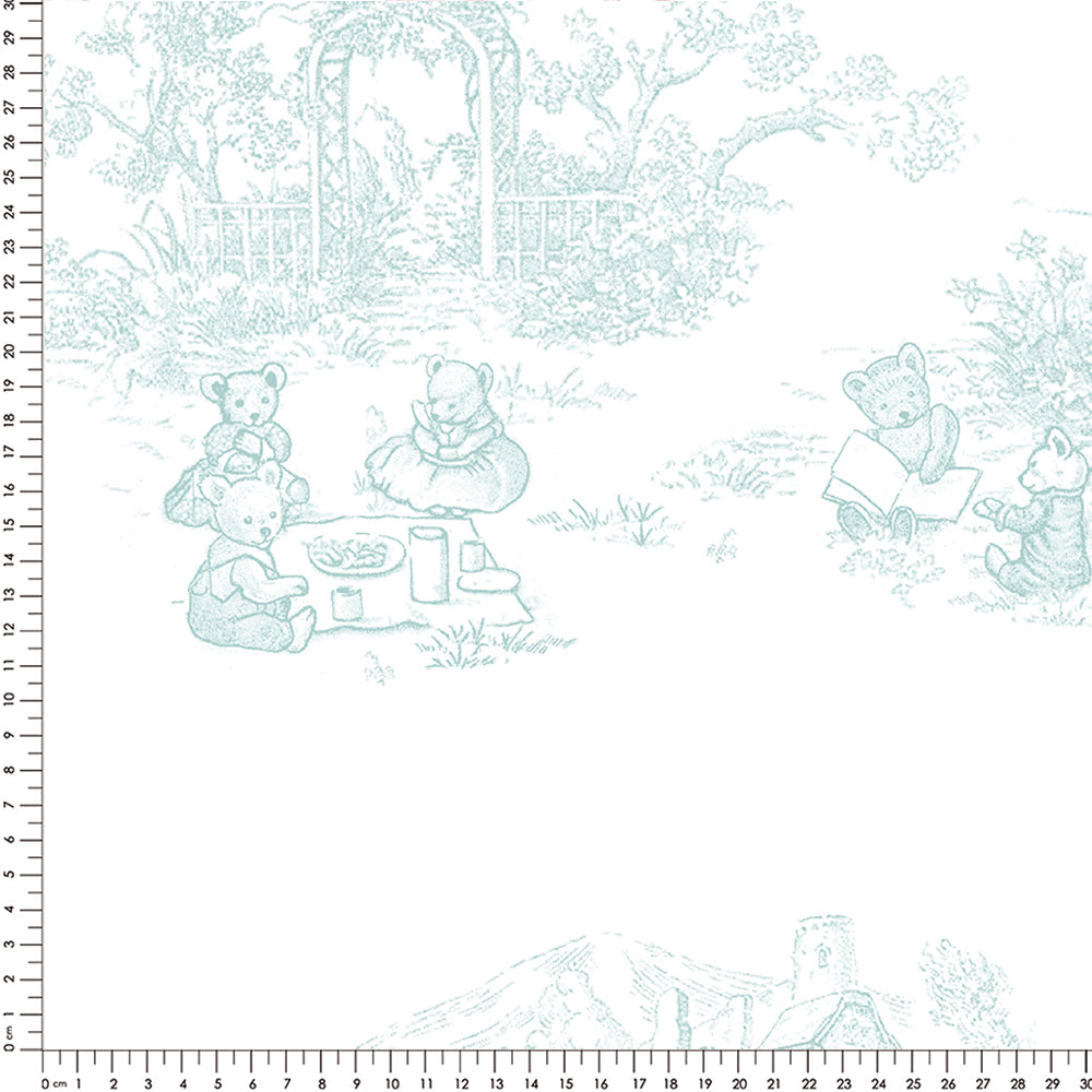 Papel Toile De Urso Azul Náutico  ( Faixa 2.80 H )