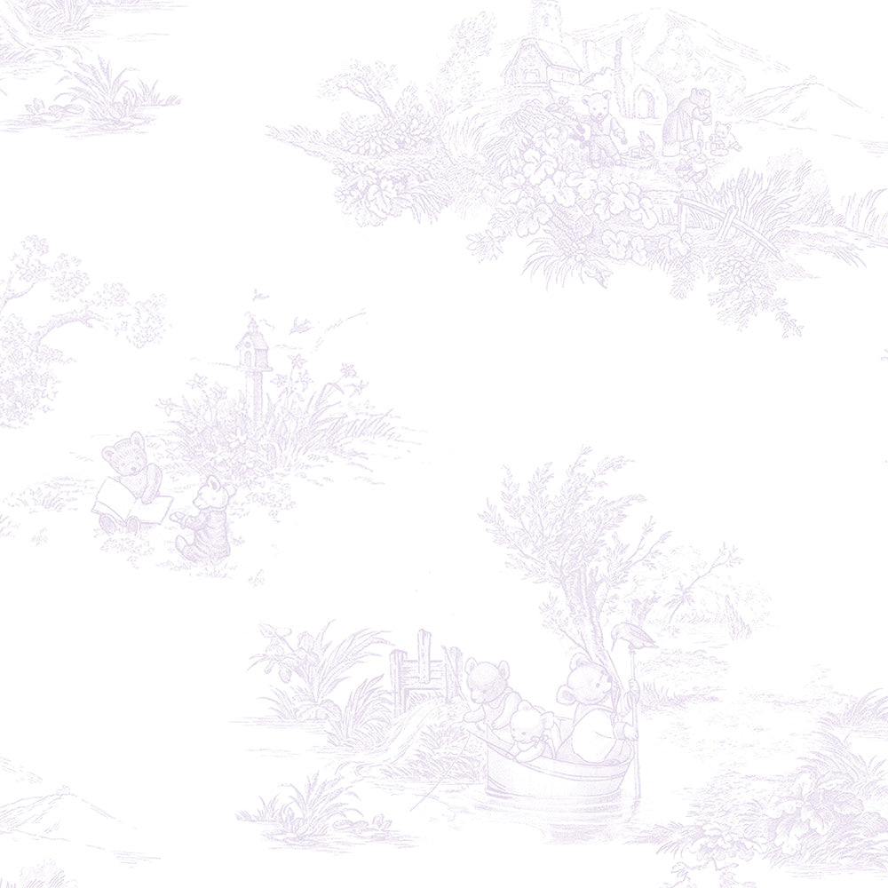 Papel Toile De Urso Lilás ( Faixa 3.40 H )