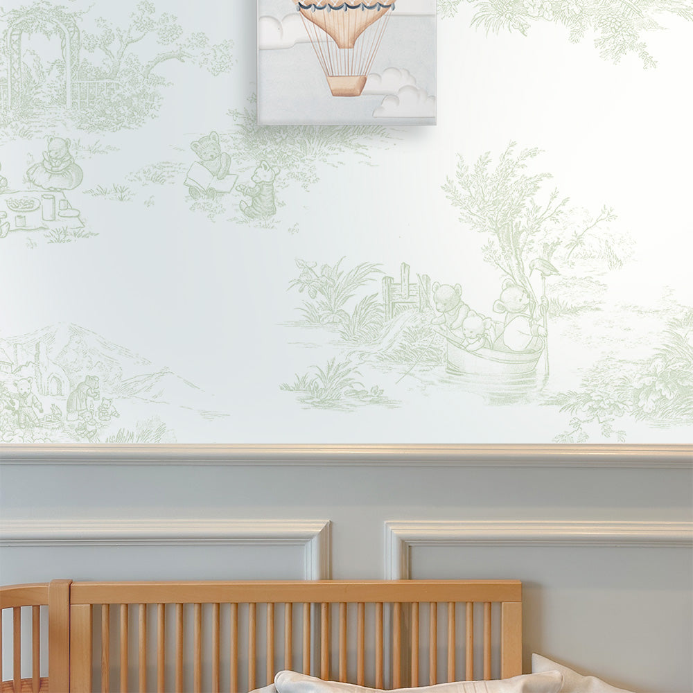 Papel Toile De Urso Verde Floresta ( Faixa 1.70 H )