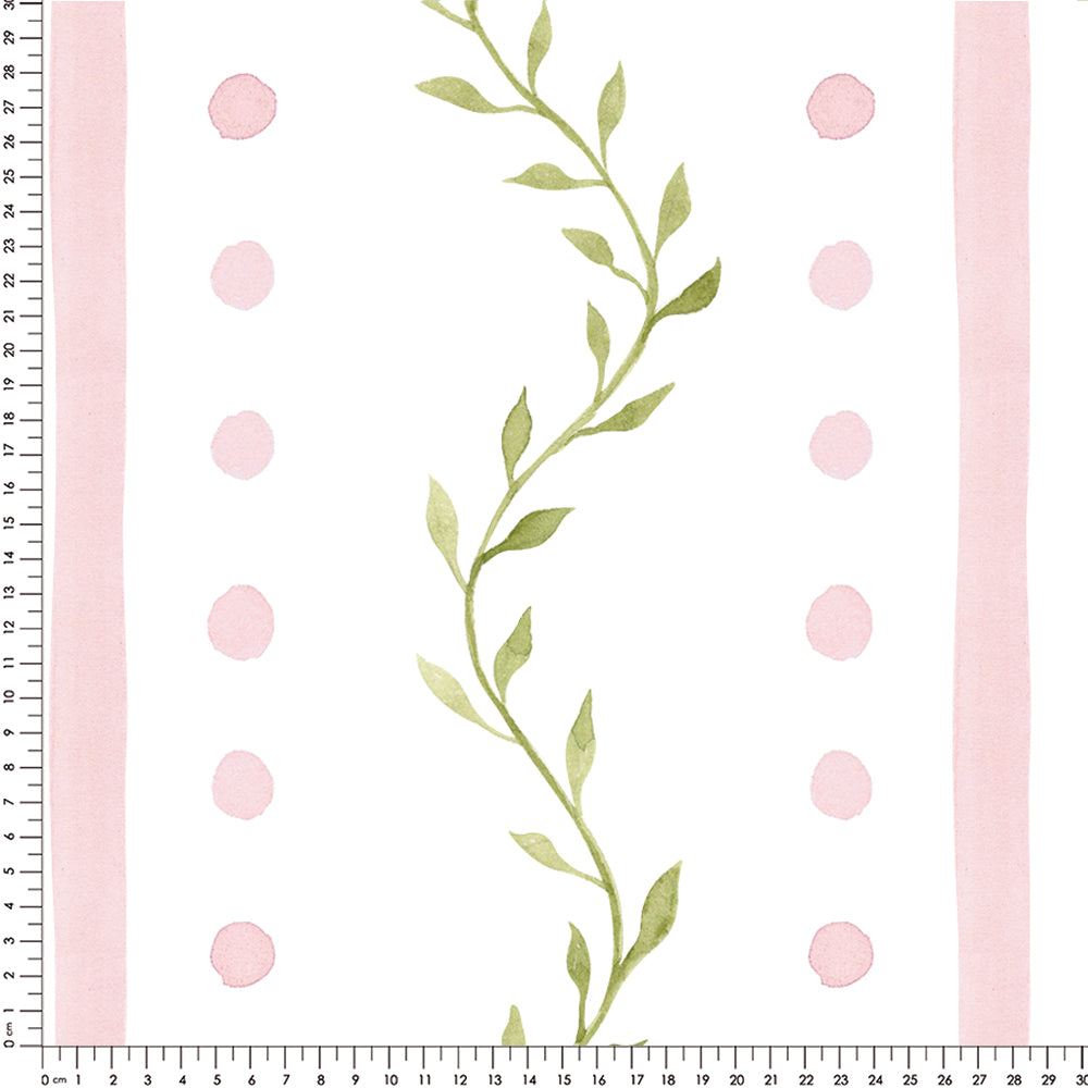 Papel Volutas Poá Rosa  ( Faixa 1.70 H )
