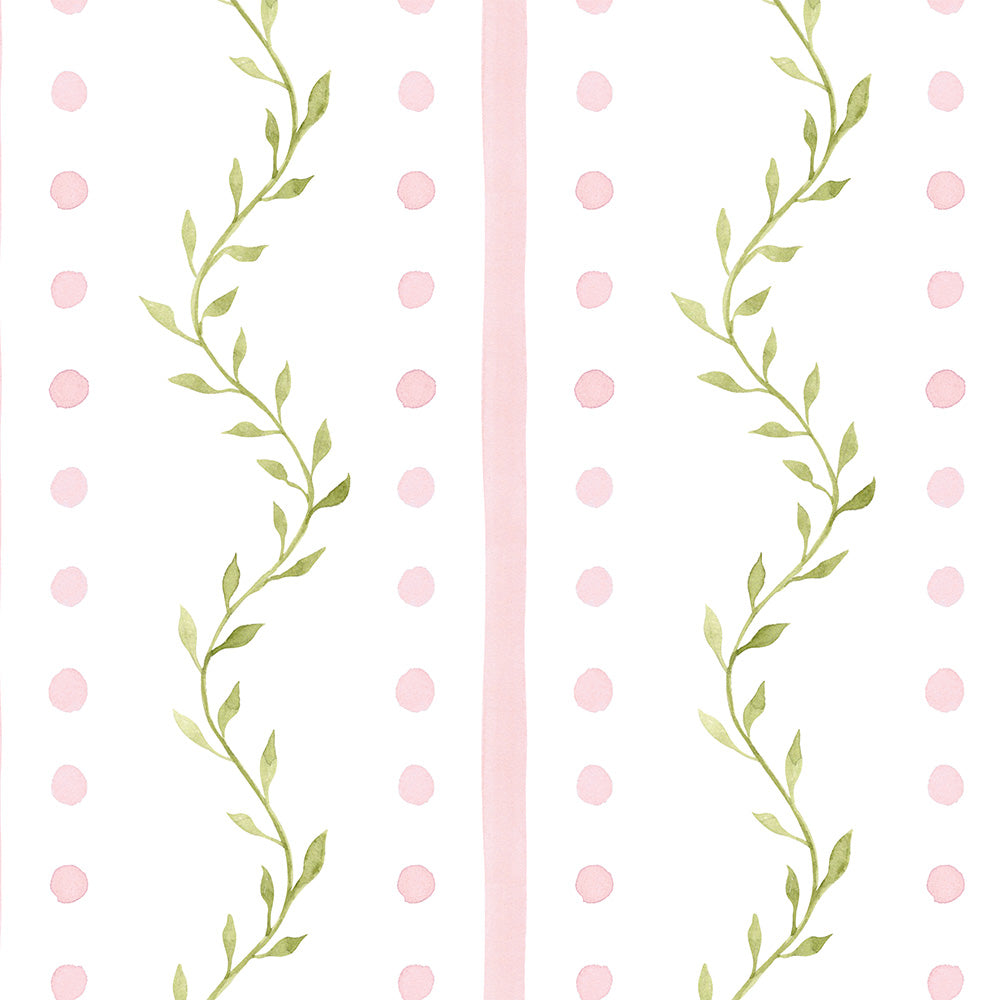 Papel Volutas Poá Rosa  ( Faixa 3.40 H )