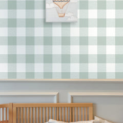 Papel Xadrez Sense Mini Verde Celadon ( Faixa 1.70 H )