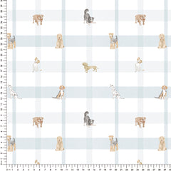 Papel Xadrez Dog Azul ( Faixa 3.40 H )