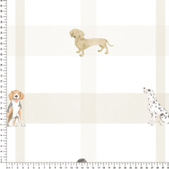 Papel Xadrez Dog Bege ( Faixa 3.40H )