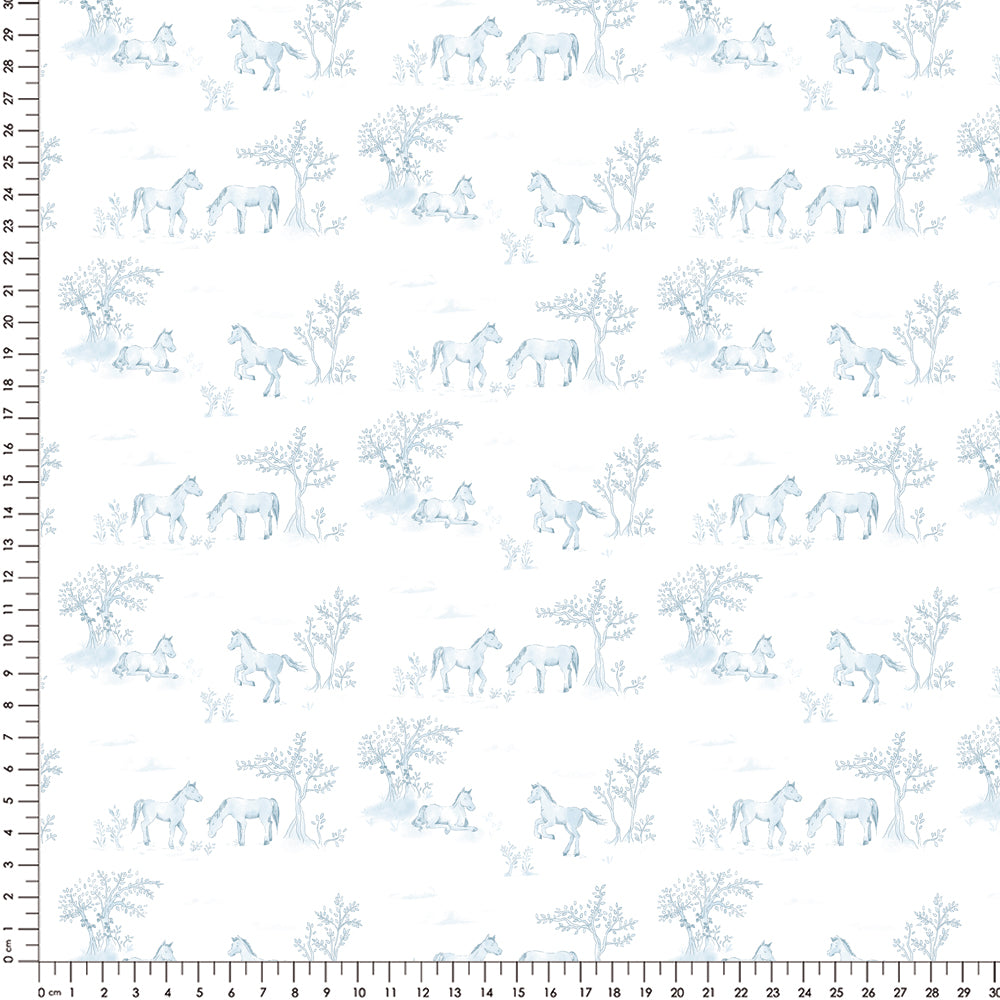 Papel Toile Cavalos Azul ( Faixa 2.80H )
