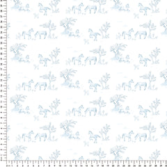 Papel Toile Cavalos Azul ( Faixa 3.40H )