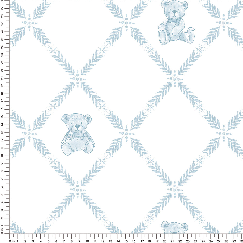 Papel Losango Urso Azul ( Faixa 3.40H )