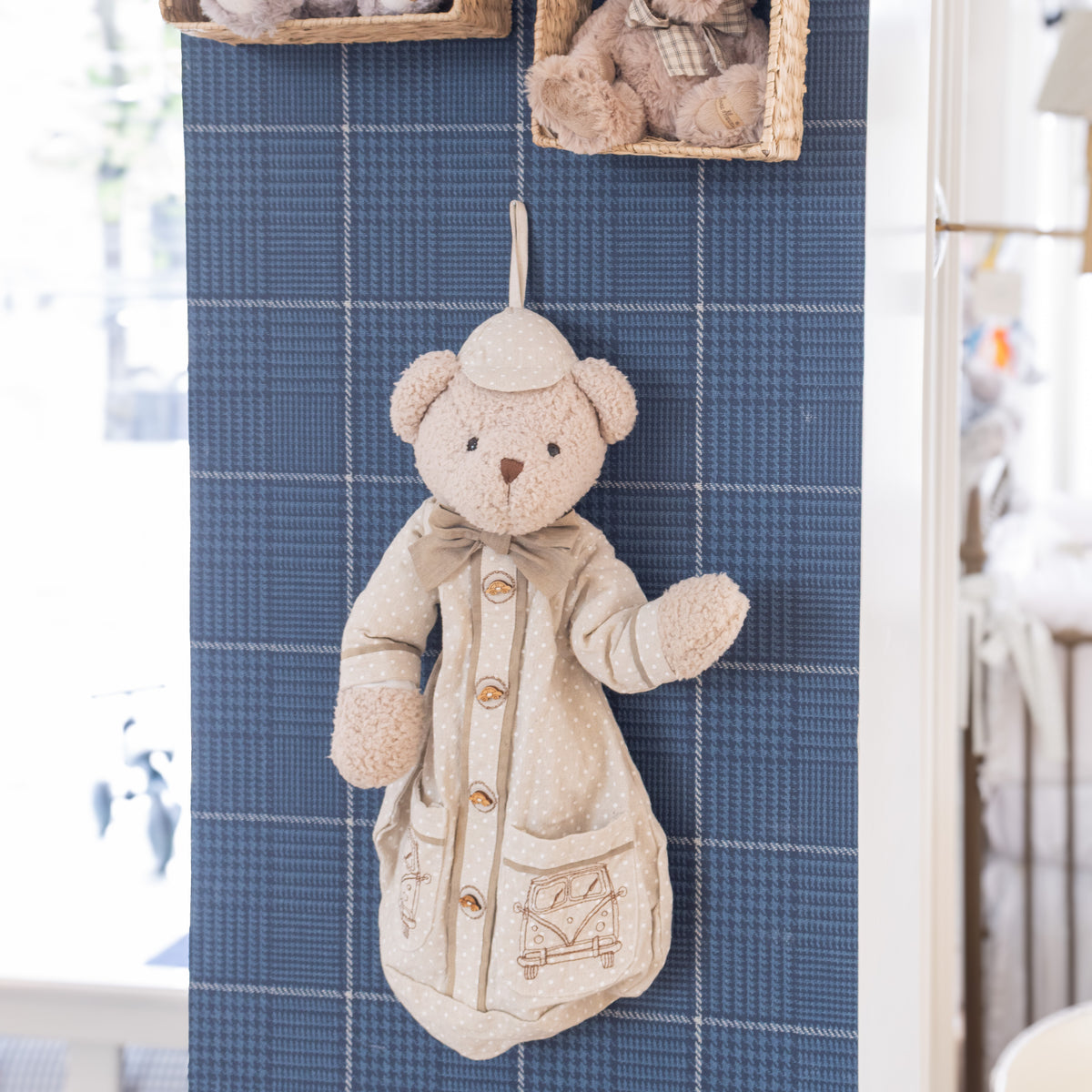 Porta Pijamas Urso Com Bone