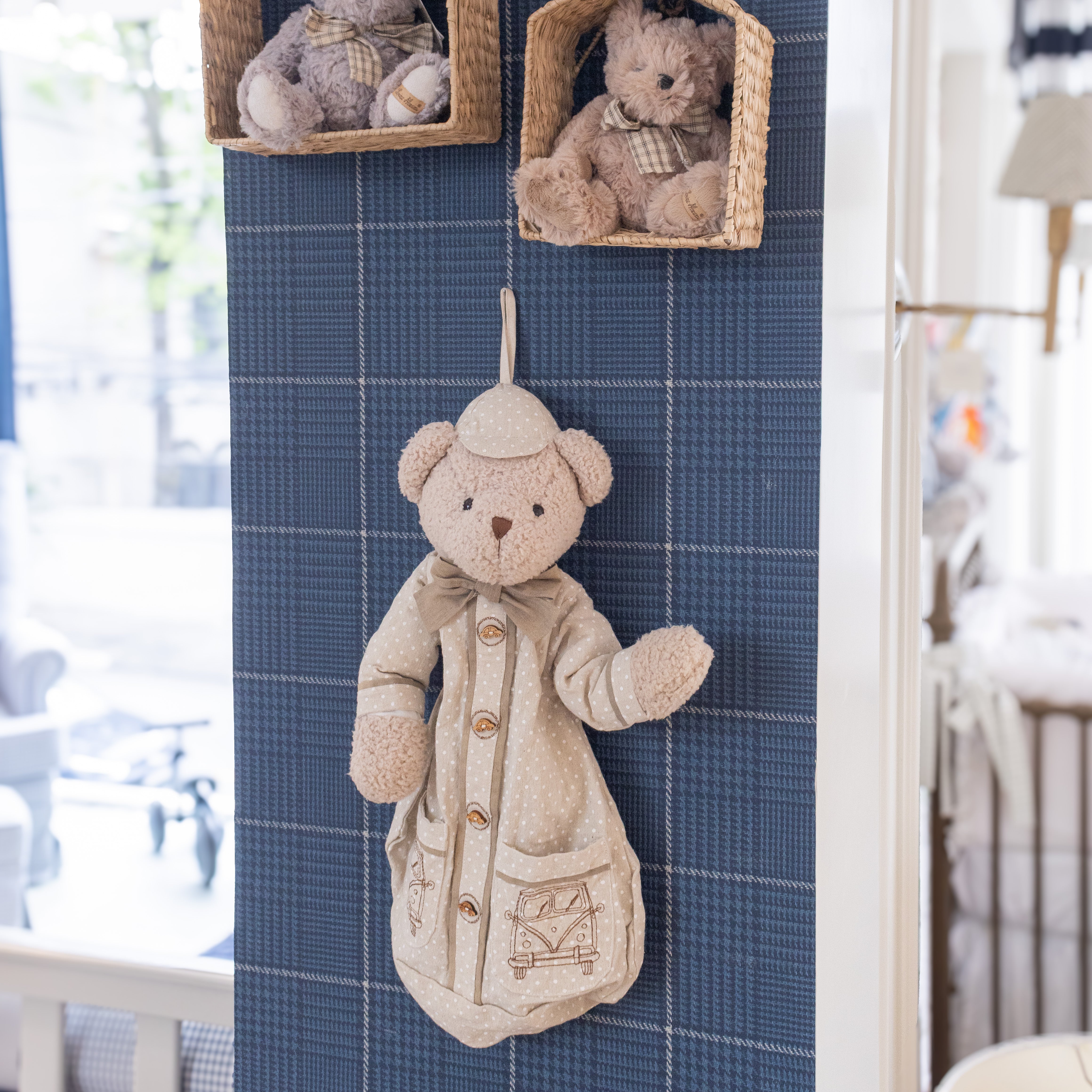 Porta Pijamas Urso Com Bone