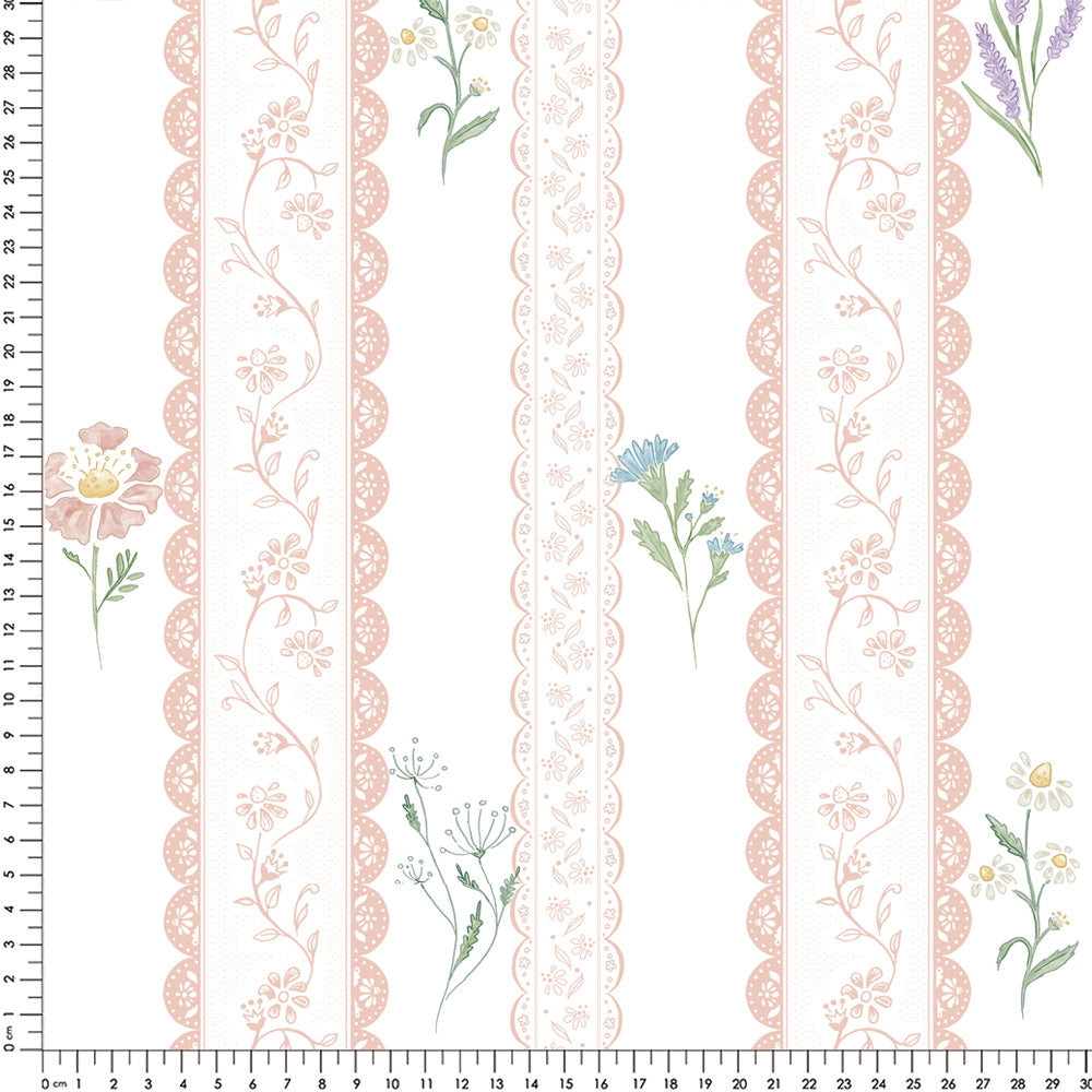 Papel Listra Renda Rosa ( Faixa 1.70H )