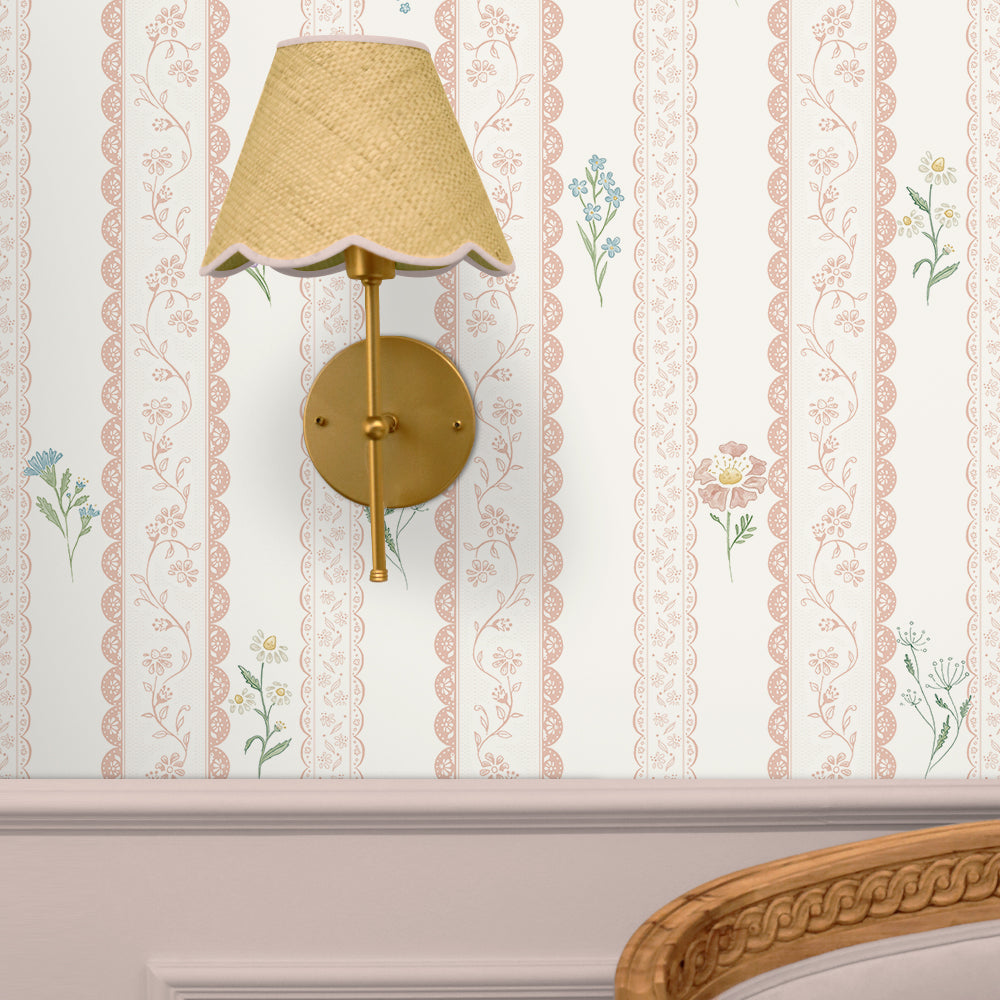 Papel Listra Renda Rosa ( 2.80H )