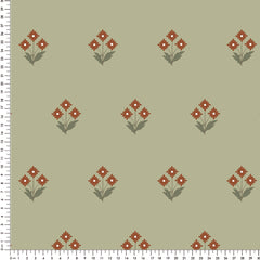 Papel Floral Verde ( Faixa 2.80 H )